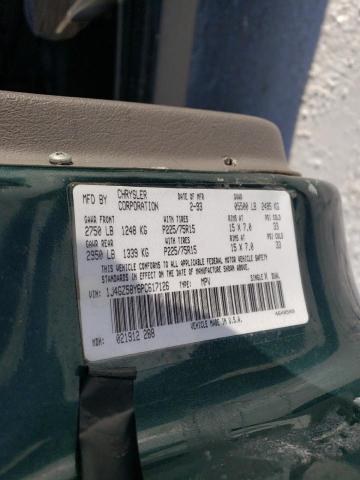 1J4GZ58Y6PC617126 - 1993 JEEP GRAND CHER LAREDO Verde foto 13