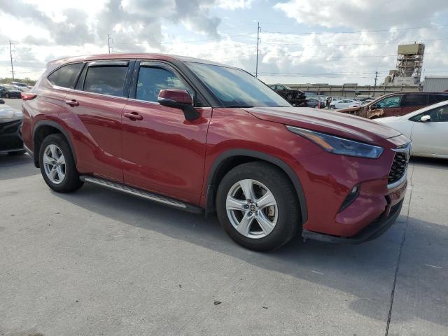 5TDZARAH6NS516865 - 2022 TOYOTA HIGHLANDER HYBRID LE RED photo 4