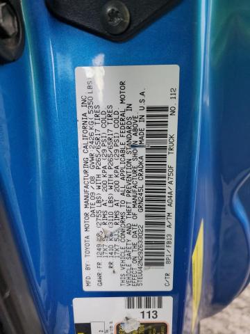 5TEUU42N29Z633022 - 2009 TOYOTA TACOMA ACCESS CAB ლურჯი ფოტო 13