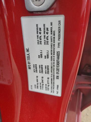5YJ3E1EA5KF444825 - 2019 TESLA MODEL 3 红色 照片 13