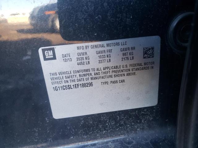 1G11C5SL1EF188296 - 2014 CHEVROLET MALIBU 1LT BLACK photo 12