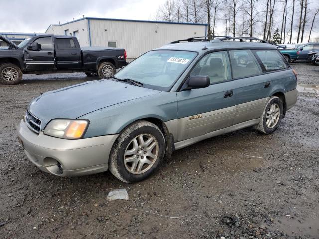 4S3BH665317605453 - 2001 SUBARU LEGACY OUTBACK GREEN photo 1