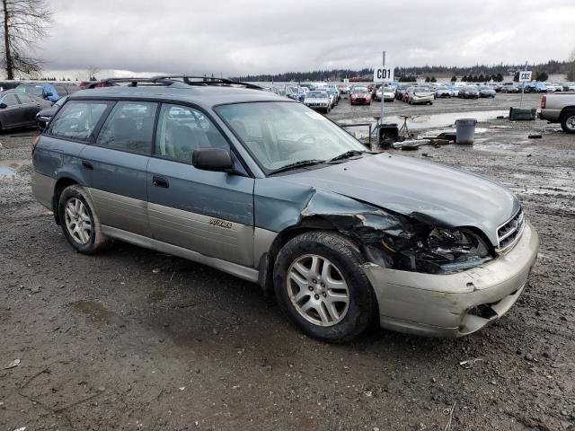 4S3BH665317605453 - 2001 SUBARU LEGACY OUTBACK GREEN photo 4