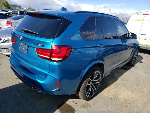 5YMKT6C56F0C89656 - 2015 BMW X5 M BLUE photo 3