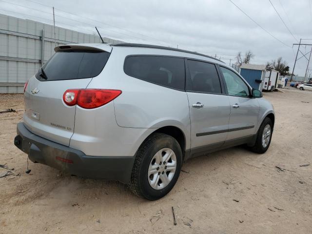 1GNKRFED7BJ131248 - 2011 CHEVROLET TRAVERSE LS SILVER photo 3