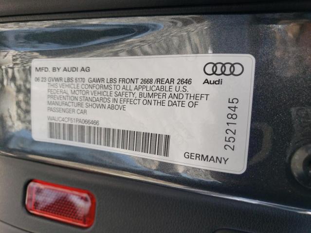 WAUC4CF51PA066466 - 2023 AUDI S5 PREMIUM PLUS 灰色 照片 12