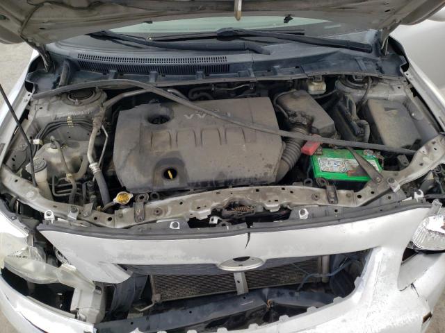 1NXBU4EE5AZ353784 - 2010 TOYOTA COROLLA BASE SILVER photo 11