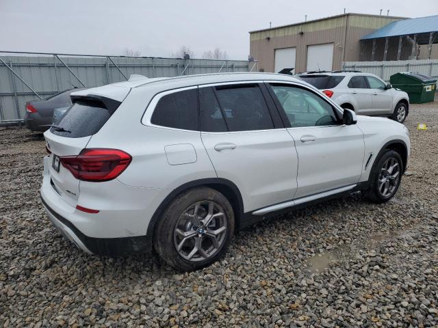 5UXTY5C09M9E84929 - 2021 BMW X3 XDRIVE30I WHITE photo 3