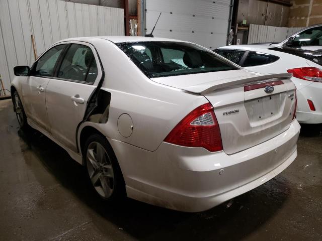 3FAHP0DCXBR184875 - 2011 FORD FUSION SPORT WHITE photo 2