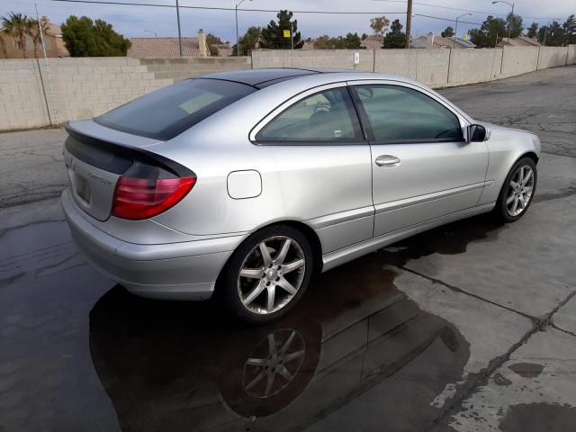 WDBRN40J04A579949 - 2004 MERCEDES-BENZ C 230K SPORT COUPE SILVER photo 3