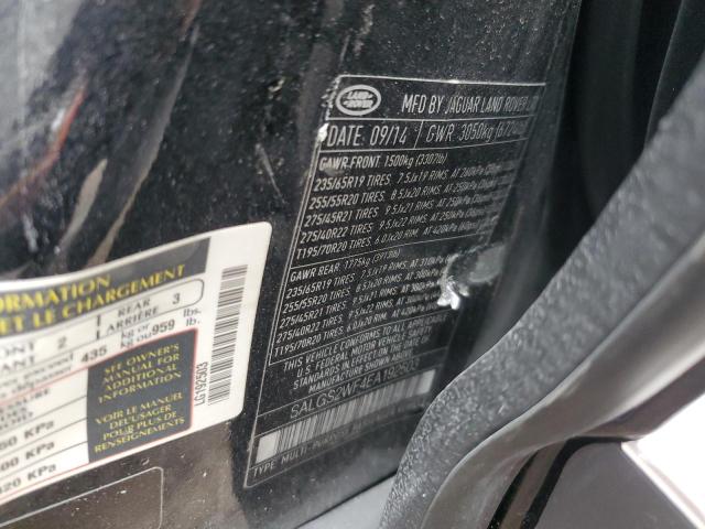 SALGS2WF4EA192503 - 2014 LAND ROVER RANGE ROVE HSE BLACK photo 12