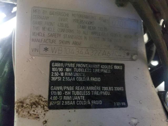 WB10434A32ZA67943 - 2002 BMW R1200 C TEAL photo 10