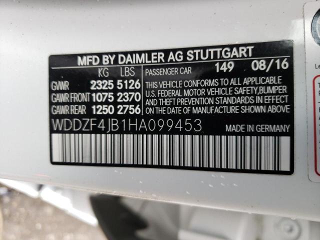 WDDZF4JB1HA099453 - 2017 MERCEDES-BENZ E 300 WHITE photo 10