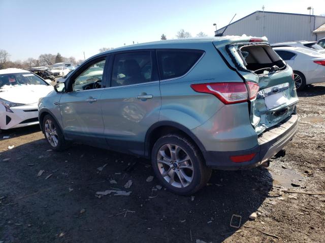 1FMCU0HX5DUC09196 - 2013 FORD ESCAPE SEL TEAL photo 2