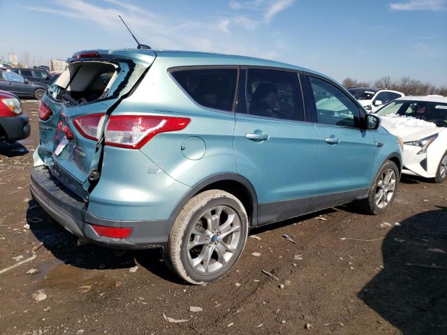 1FMCU0HX5DUC09196 - 2013 FORD ESCAPE SEL TEAL photo 3