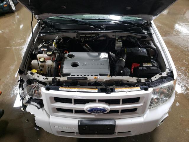 1FMCU5K3XBKC66070 - 2011 FORD ESCAPE HYBRID WHITE photo 11