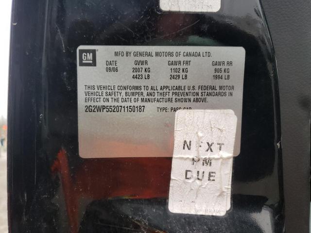 2G2WP552071150187 - 2007 PONTIAC GRAND PRIX 黑色 照片 12