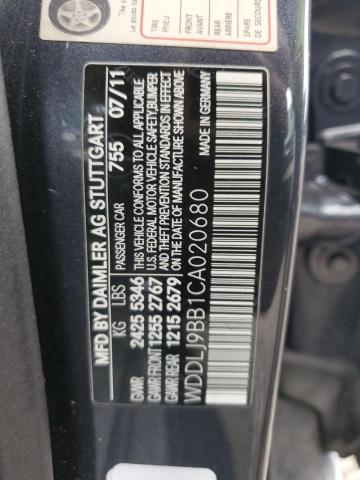 WDDLJ9BB1CA020680 - 2012 MERCEDES-BENZ CLS 550 4MATIC BLUE photo 12