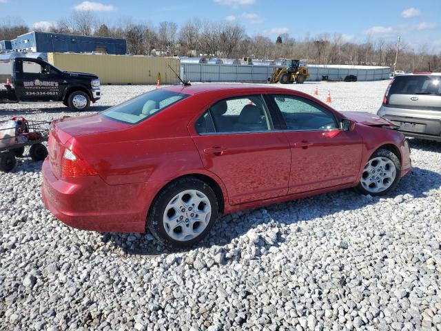 3FAHP0HAXBR296438 - 2011 FORD FUSION SE RED photo 3