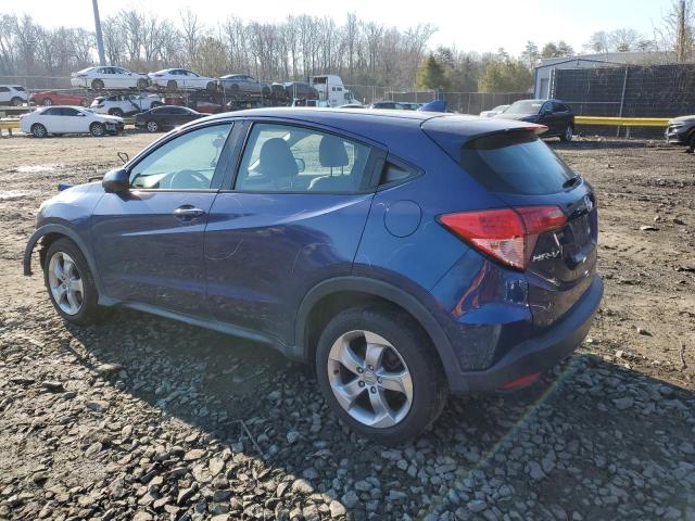 3CZRU6H32GM728675 - 2016 HONDA HR-V LX BLUE photo 2