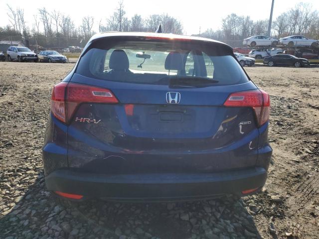 3CZRU6H32GM728675 - 2016 HONDA HR-V LX BLUE photo 6