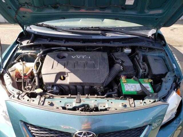 1NXBU4EE2AZ231349 - 2010 TOYOTA COROLLA BA GREEN photo 11