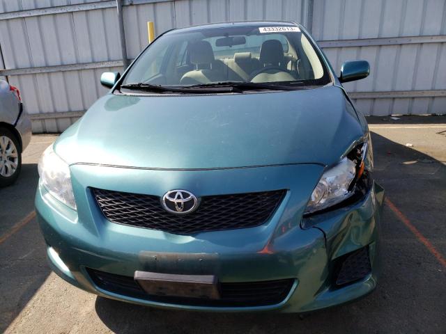 1NXBU4EE2AZ231349 - 2010 TOYOTA COROLLA BA GREEN photo 5