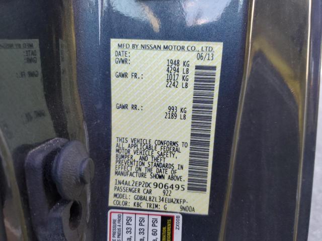 1N4AL2EP2DC906495 - 2013 NISSAN ALTIMA S GRAY photo 12