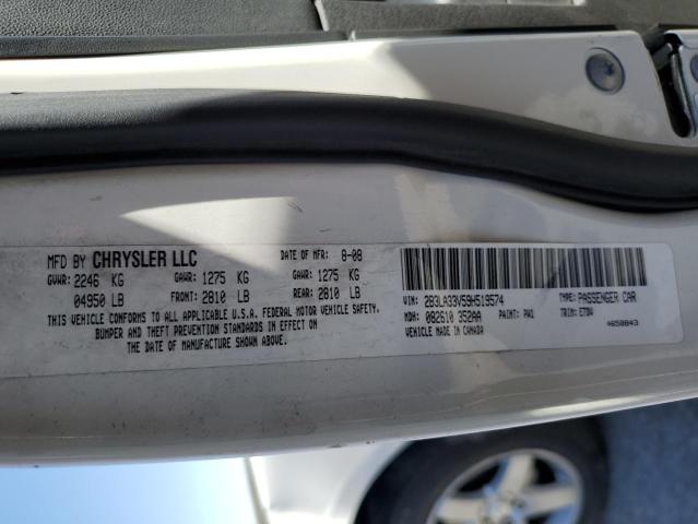 2B3LA33V59H519574 - 2009 DODGE CHARGER SXT WHITE photo 12