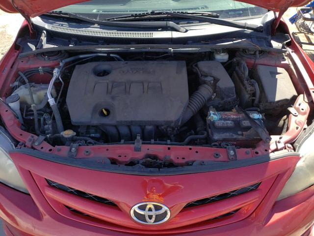 2T1BU4EE0BC578178 - 2011 TOYOTA COROLLA BASE RED photo 11