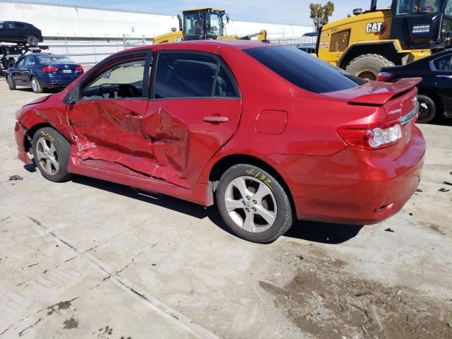 2T1BU4EE0BC578178 - 2011 TOYOTA COROLLA BASE RED photo 2