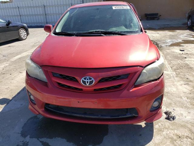 2T1BU4EE0BC578178 - 2011 TOYOTA COROLLA BASE RED photo 5