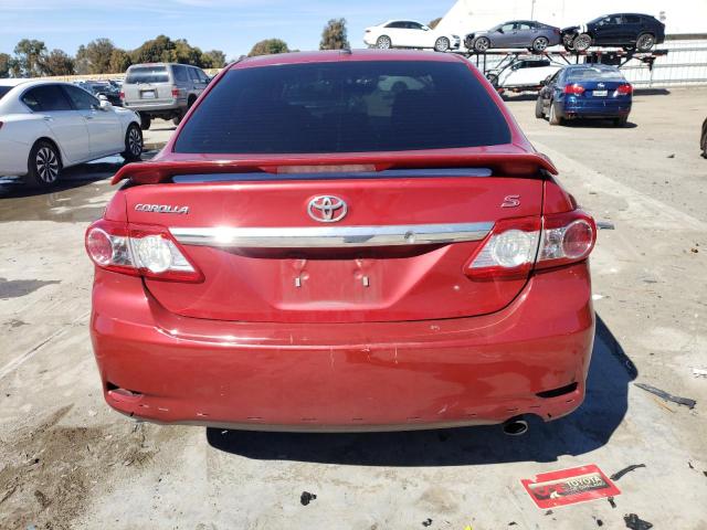 2T1BU4EE0BC578178 - 2011 TOYOTA COROLLA BASE RED photo 6