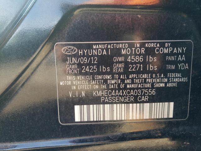 KMHEC4A4XCA037556 - 2012 HYUNDAI SONATA HYBRID BLACK photo 12