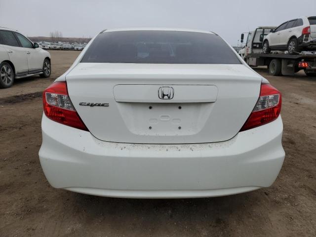 2HGFB2F44CH038424 - 2012 HONDA CIVIC LX WHITE photo 6