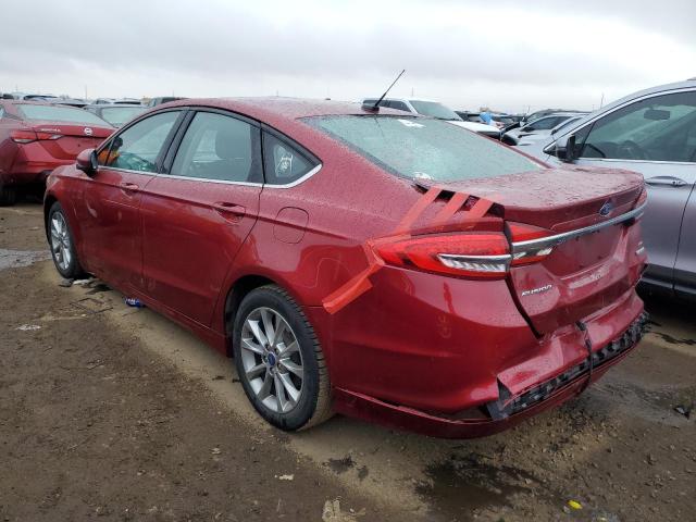 3FA6P0HD2HR407655 - 2017 FORD FUSION SE RED photo 2