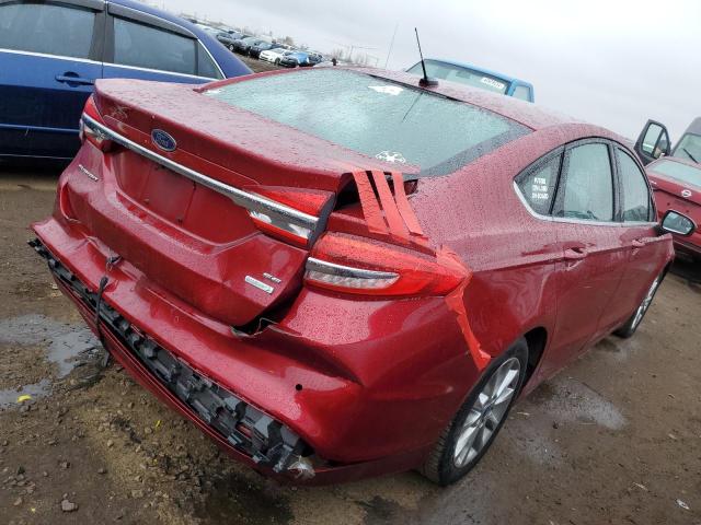 3FA6P0HD2HR407655 - 2017 FORD FUSION SE RED photo 3