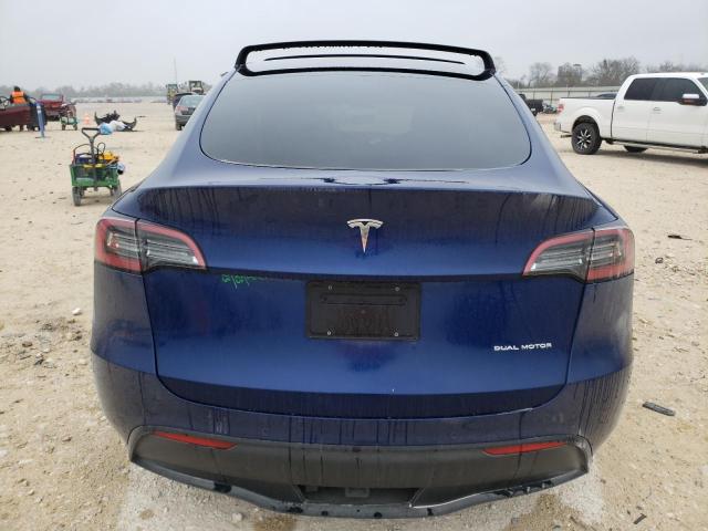 7SAYGAEE2NF425112 - 2022 TESLA MODEL Y BLUE photo 6