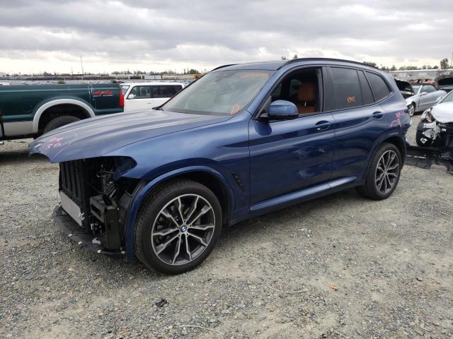 5UX53DP04N9L98650 - 2022 BMW X3 XDRIVE30I BLUE photo 1