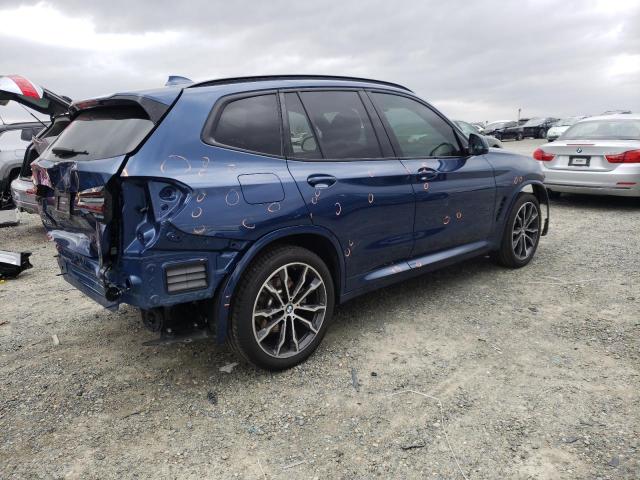 5UX53DP04N9L98650 - 2022 BMW X3 XDRIVE30I BLUE photo 3