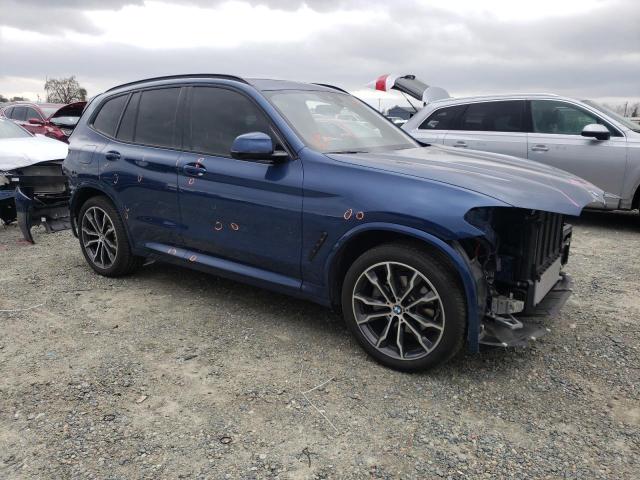 5UX53DP04N9L98650 - 2022 BMW X3 XDRIVE30I BLUE photo 4