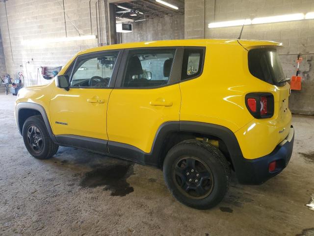 ZACNJBAB2KPJ75181 - 2019 JEEP RENEGADE SPORT YELLOW photo 2