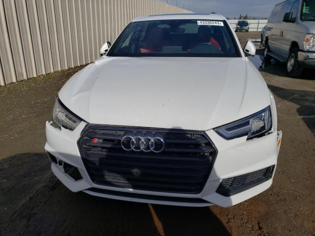 WAUB4AF41JA139303 - 2018 AUDI S4 PREMIUM PLUS WHITE photo 5