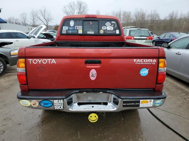 5TEGN92N82Z076260 - 2002 TOYOTA TACOMA DOUBLE CAB PRERUNNER MAROON photo 6