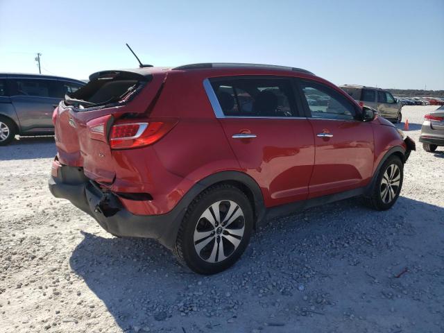 KNDPC3A27D7504792 - 2013 KIA SPORTAGE EX RED photo 3