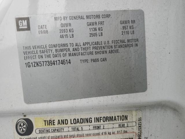 1G1ZK577394174614 - 2009 CHEVROLET MALIBU LTZ თეთრი ფოტო 13