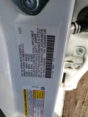 19XFL1H72NE003621 - 2022 HONDA CIVIC EXL WHITE photo 12