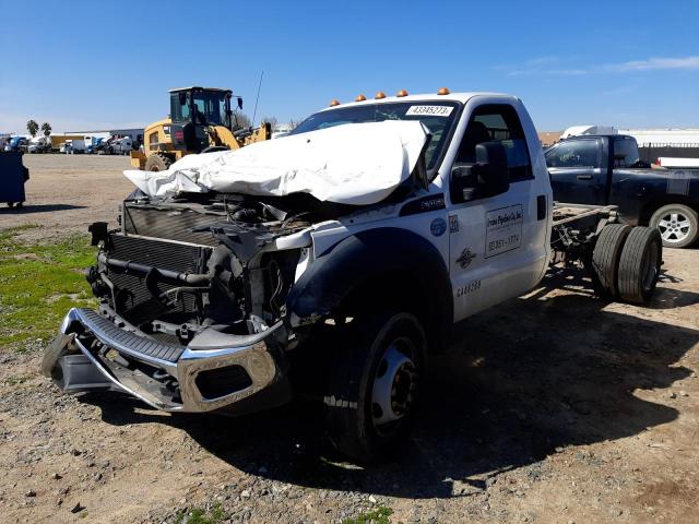 1FDUF4GT5EEB82369 - 2014 FORD F450 SUPER DUTY WHITE photo 1