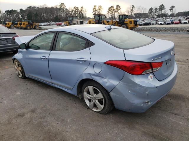 KMHDH4AE1CU419754 - 2012 HYUNDAI ELANTRA GLS BLUE photo 2