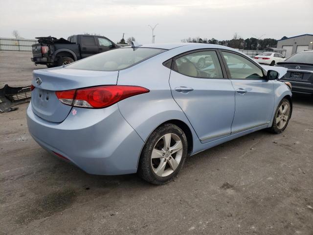 KMHDH4AE1CU419754 - 2012 HYUNDAI ELANTRA GLS BLUE photo 3